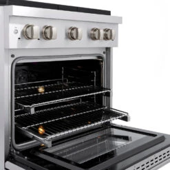 ZLINE 30 In. 4.2 Cu. Ft. Paramount Dual Fuel Range With Gas Cooktop And Electric Convection Oven In Stainless Steel With 4 Brass Burners (SDR-BR-30)(Zline 30 Paramount Dual Fuel Range Stainless Steel Brass Burners Sdr Br 30) -Zline Oven Shop zline professional stainless steel gas range SDR BR 30 rack detail 0a243e7d 3d1c 4bf7 b831 405f2237204b