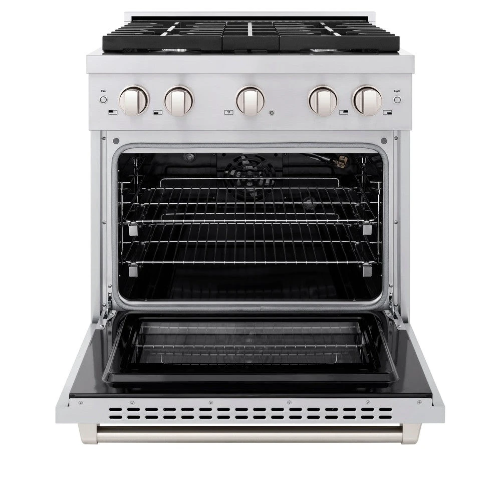ZLINE 30 In. 4.2 Cu. Ft. Paramount Dual Fuel Range With 4 Burner Gas Cooktop And Electric Convection Oven In Stainless Steel (SDR30)(Zline 30 Paramount Dual Fuel Range Stainless Steel Sdr30) 7 ZLINE 30 In. 4.2 Cu. Ft. Paramount Dual Fuel Range With 4 Burner Gas Cooktop And Electric Convection Oven In Stainless Steel (SDR30)(Zline 30 Paramount Dual Fuel Range Stainless Steel Sdr30) - Image 7