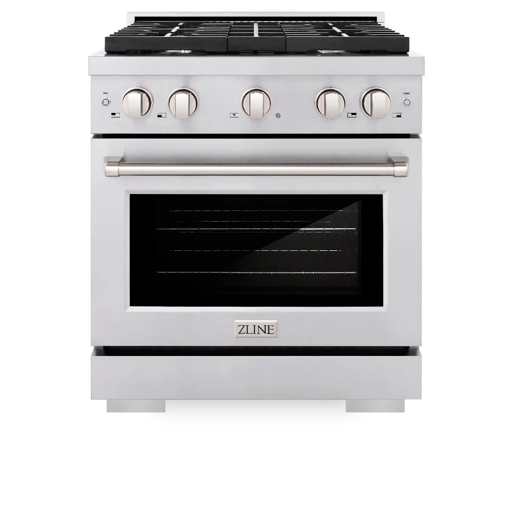 ZLINE 30 In. 4.2 Cu. Ft. Paramount Dual Fuel Range With 4 Burner Gas Cooktop And Electric Convection Oven In Stainless Steel (SDR30)(Zline 30 Paramount Dual Fuel Range Stainless Steel Sdr30) 8 ZLINE 30 In. 4.2 Cu. Ft. Paramount Dual Fuel Range With 4 Burner Gas Cooktop And Electric Convection Oven In Stainless Steel (SDR30)(Zline 30 Paramount Dual Fuel Range Stainless Steel Sdr30) - Image 8
