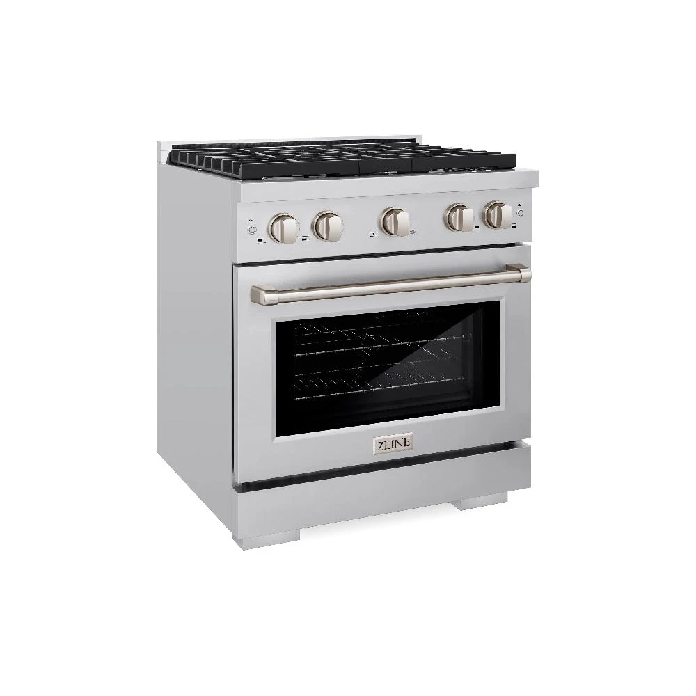 ZLINE 30 In. 4.2 Cu. Ft. Paramount Dual Fuel Range With 4 Burner Gas Cooktop And Electric Convection Oven In Stainless Steel (SDR30)(Zline 30 Paramount Dual Fuel Range Stainless Steel Sdr30) 1 ZLINE 30 In. 4.2 Cu. Ft. Paramount Dual Fuel Range With 4 Burner Gas Cooktop And Electric Convection Oven In Stainless Steel (SDR30)(Zline 30 Paramount Dual Fuel Range Stainless Steel Sdr30)