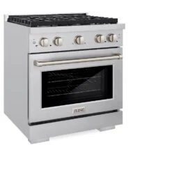 ZLINE 30 In. 4.2 Cu. Ft. Paramount Dual Fuel Range With 4 Burner Gas Cooktop And Electric Convection Oven In Stainless Steel (SDR30)(Zline 30 Paramount Dual Fuel Range Stainless Steel Sdr30) 22 ZLINE 30 In. 4.2 Cu. Ft. Paramount Dual Fuel Range With 4 Burner Gas Cooktop And Electric Convection Oven In Stainless Steel (SDR30)(Zline 30 Paramount Dual Fuel Range Stainless Steel Sdr30) -Zline Oven Shop zline professional stainless steel gas range SDR30 main