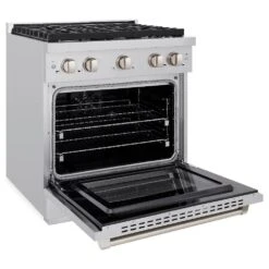 ZLINE 30 In. 4.2 Cu. Ft. Paramount Dual Fuel Range With 4 Burner Gas Cooktop And Electric Convection Oven In Stainless Steel (SDR30)(Zline 30 Paramount Dual Fuel Range Stainless Steel Sdr30) 23 ZLINE 30 In. 4.2 Cu. Ft. Paramount Dual Fuel Range With 4 Burner Gas Cooktop And Electric Convection Oven In Stainless Steel (SDR30)(Zline 30 Paramount Dual Fuel Range Stainless Steel Sdr30) -Zline Oven Shop zline professional stainless steel gas range SDR30 main open e43c1287 53db 4e84 9b58 1841e1d5b104