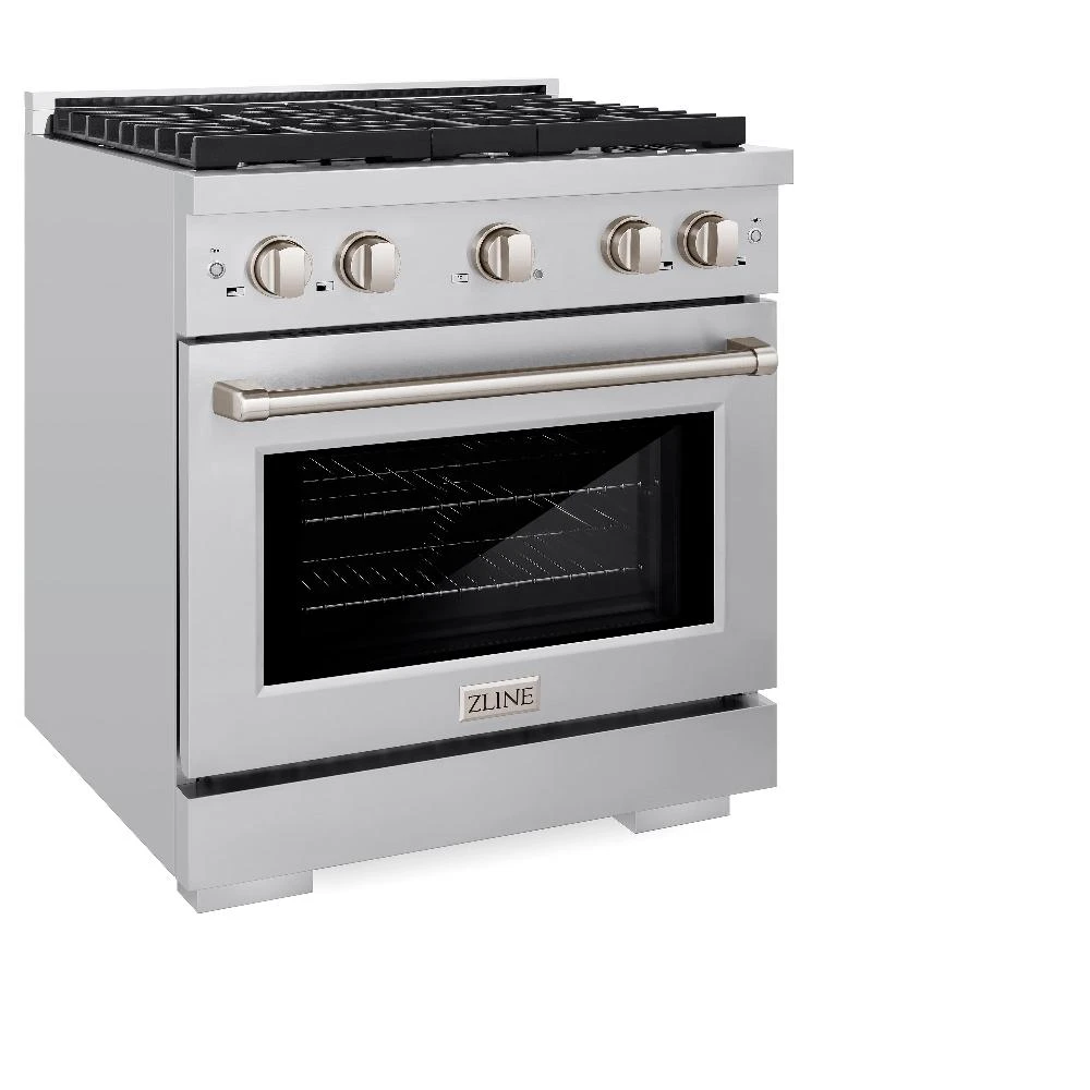 ZLINE 30 In. 4.2 Cu. Ft. Paramount Dual Fuel Range With 4 Burner Gas Cooktop And Electric Convection Oven In Stainless Steel (SDR30)(Zline 30 Paramount Dual Fuel Range Stainless Steel Sdr30) 4 ZLINE 30 In. 4.2 Cu. Ft. Paramount Dual Fuel Range With 4 Burner Gas Cooktop And Electric Convection Oven In Stainless Steel (SDR30)(Zline 30 Paramount Dual Fuel Range Stainless Steel Sdr30) - Image 4