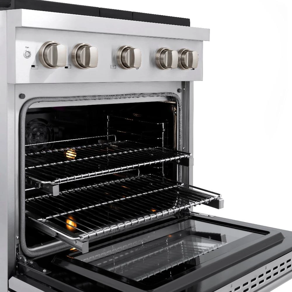 ZLINE 30 In. 4.2 Cu. Ft. Paramount Dual Fuel Range With 4 Burner Gas Cooktop And Electric Convection Oven In Stainless Steel (SDR30)(Zline 30 Paramount Dual Fuel Range Stainless Steel Sdr30) 13 ZLINE 30 In. 4.2 Cu. Ft. Paramount Dual Fuel Range With 4 Burner Gas Cooktop And Electric Convection Oven In Stainless Steel (SDR30)(Zline 30 Paramount Dual Fuel Range Stainless Steel Sdr30) - Image 13