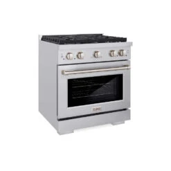 ZLINE 30 In. 4.2 Cu. Ft. Paramount Gas Range With 4 Burner Cooktop And Convection Gas Oven In Stainless Steel (SGR30)(Zline 30 Paramount Gas Range Stainless Steel Sgr30)