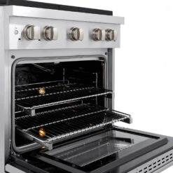 ZLINE 30 In. 4.2 Cu. Ft. Paramount Gas Range With 4 Burner Cooktop And Convection Gas Oven In Stainless Steel (SGR30)(Zline 30 Paramount Gas Range Stainless Steel Sgr30) -Zline Oven Shop zline professional stainless steel gas range SGR30 rack detail