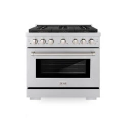 ZLINE 36 In. 5.2 Cu. Ft. Paramount Gas Range With 6 Burner DuoPro™ Cooktop And Convection Gas Oven In Stainless Steel (PSGR36)(Zline 36 Paramount Gas Range Duopro Stainless Steel Psgr36)