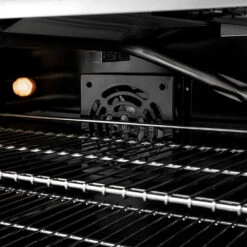 ZLINE 48 In. 6.7 Cu. Ft. Paramount Gas Range With 8 Burner DuoPro™ Cooktop And Dual Ovens In Stainless Steel (PSGR48)(Zline 48 Paramount Gas Range Duopro Stainless Steel Psgr48) -Zline Oven Shop zline professional stainless steel gas range duopro cooktop PSGR48 fan detail