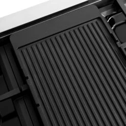 ZLINE 48 In. 6.7 Cu. Ft. Paramount Gas Range With 8 Burner DuoPro™ Cooktop And Dual Ovens In Stainless Steel (PSGR48)(Zline 48 Paramount Gas Range Duopro Stainless Steel Psgr48) -Zline Oven Shop zline professional stainless steel gas range duopro cooktop PSGR48 reversable griddle SR GRNS detail