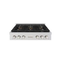 ZLINE 36 In. Paramount Gas Rangetop With 6 Burner DuoPro™ Cooktop In Stainless Steel (PSRT36)(Zline 36 Paramount Gas Rangetop Duopro Stainless Steel Psrt36)