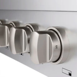 ZLINE 48 In. Paramount Gas Rangetop With 8 Burner DuoPro™ Cooktop In Stainless Steel (PSRT48)(Zline 48 Paramount Gas Rangetop Duopro Stainless Steel Psrt48) -Zline Oven Shop zline professional stainless steel gas range top duopro cooktop PSRT48 knob detail