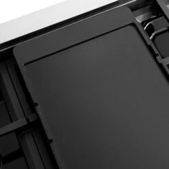 ZLINE 48 In. Paramount Gas Rangetop With 8 Burner DuoPro™ Cooktop In Stainless Steel (PSRT48)(Zline 48 Paramount Gas Rangetop Duopro Stainless Steel Psrt48) -Zline Oven Shop zline professional stainless steel gas range top duopro cooktop PSRT48 reversable griddle SR GRNS detail flat