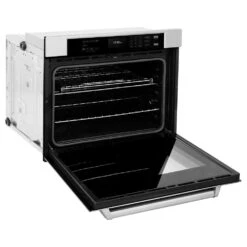 ZLINE 30 In. Professional True Convection Single Wall Oven With Air Fry And Self Clean In Stainless Steel (WAS-30)(Zline 30 Wall Oven Stainless Steel Was 30) -Zline Oven Shop zline professional stainless steel wall oven WAS 30 side open hero e739c1a3 8cf2 4f31 9302 43321fda3885